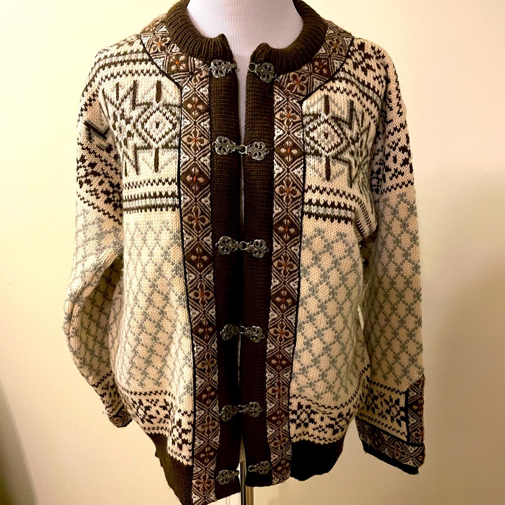 Dale of Norway Brown and Cream Patterned Sweater